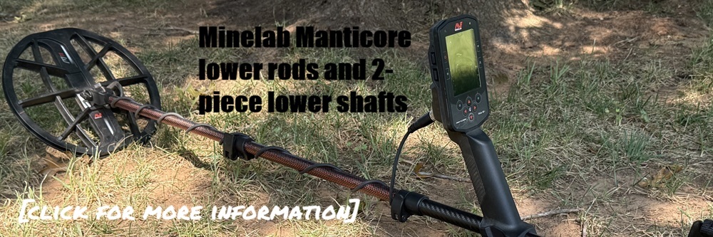 Minelab Manticore Carbon-Fiber Lower Rods and 2-Piece Lower Shafts